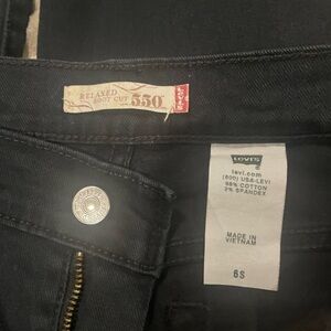 Levi's Black Relaxed Boot Cut Jeans 550